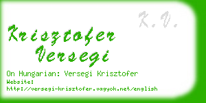 krisztofer versegi business card